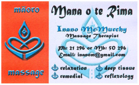 Businesscard Inano Mc Murchy / polynesian massage