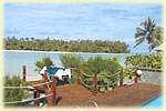wooden beachfront deck