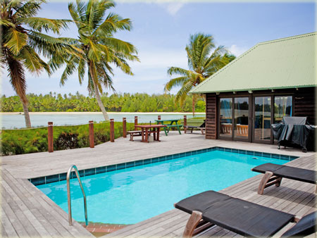 beachfront villa with pool