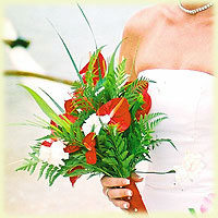 tropisches Blumen Bouquet für die Braut